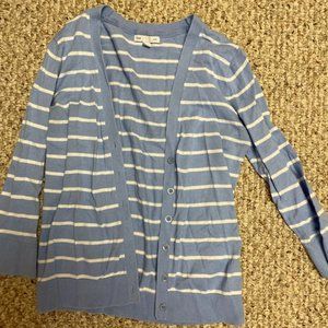 Small Gap Blue / White Striped Cardigan